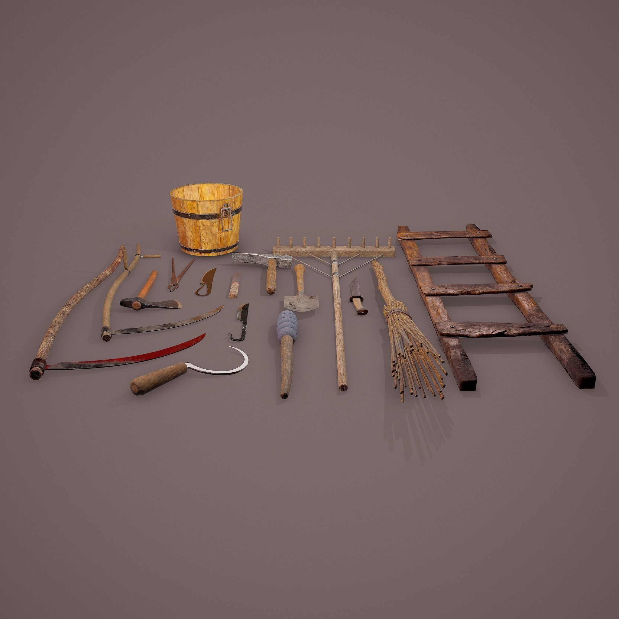 Medieval Essential Tools Pack 3D Model Collection_2