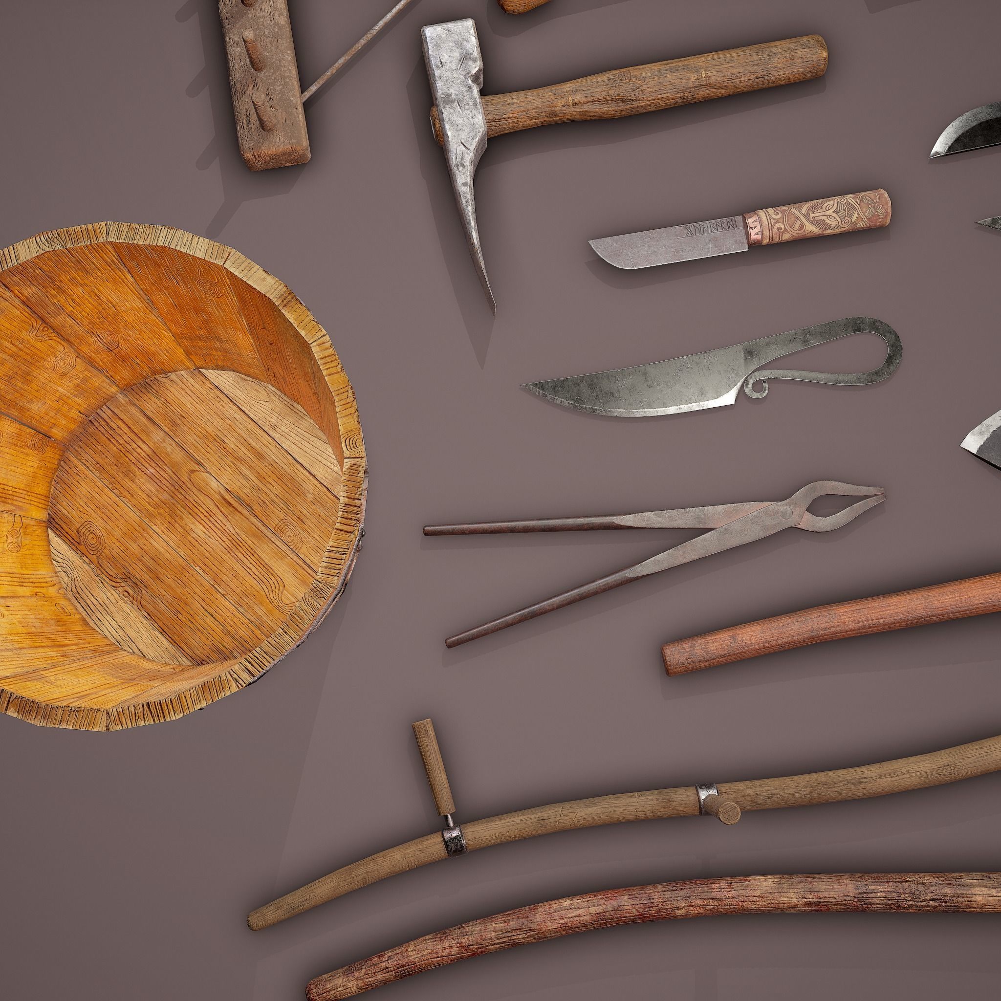 Medieval Essential Tools Pack 3D Model Collection_15