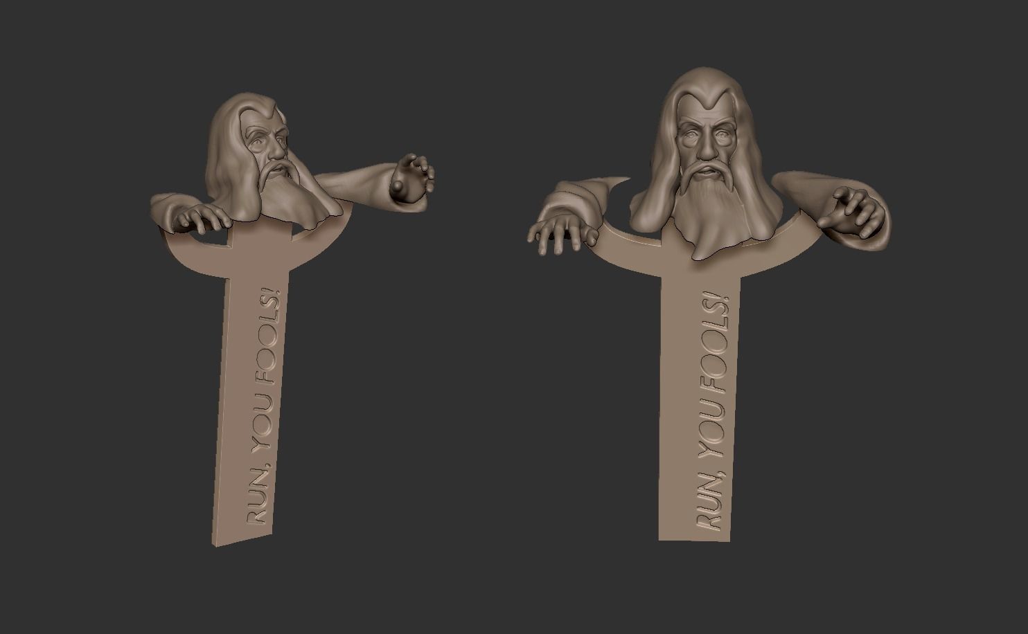 Gandalf Bookmark - Lord of the Rings Creative 3D print model_8