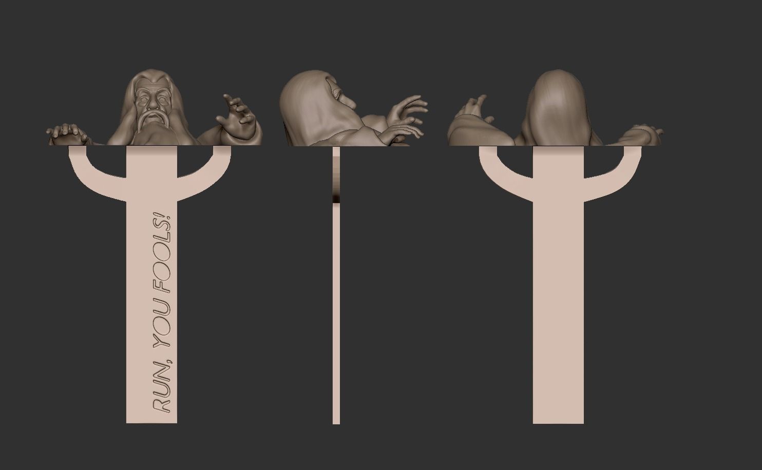 Gandalf Bookmark - Lord of the Rings Creative 3D print model_10