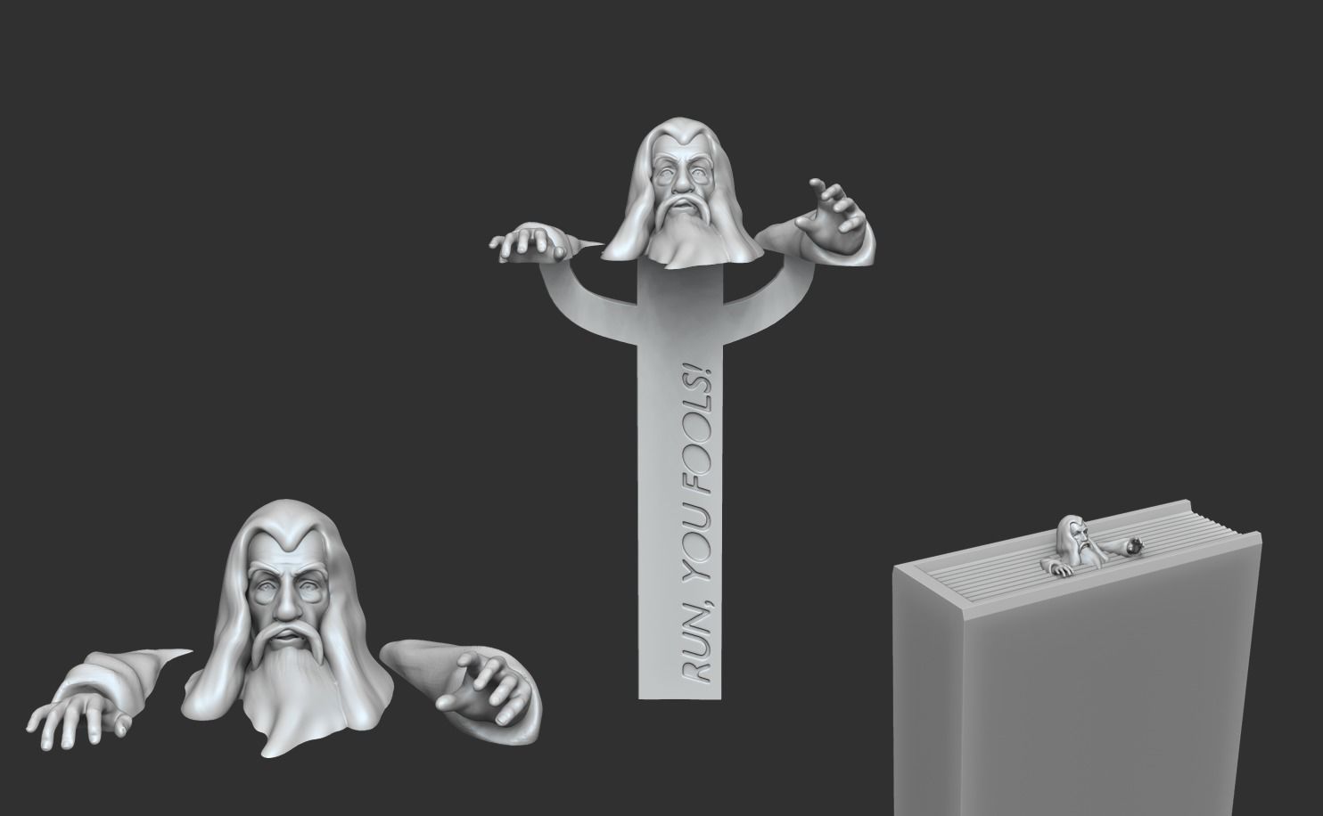 Gandalf Bookmark - Lord of the Rings Creative 3D print model_2