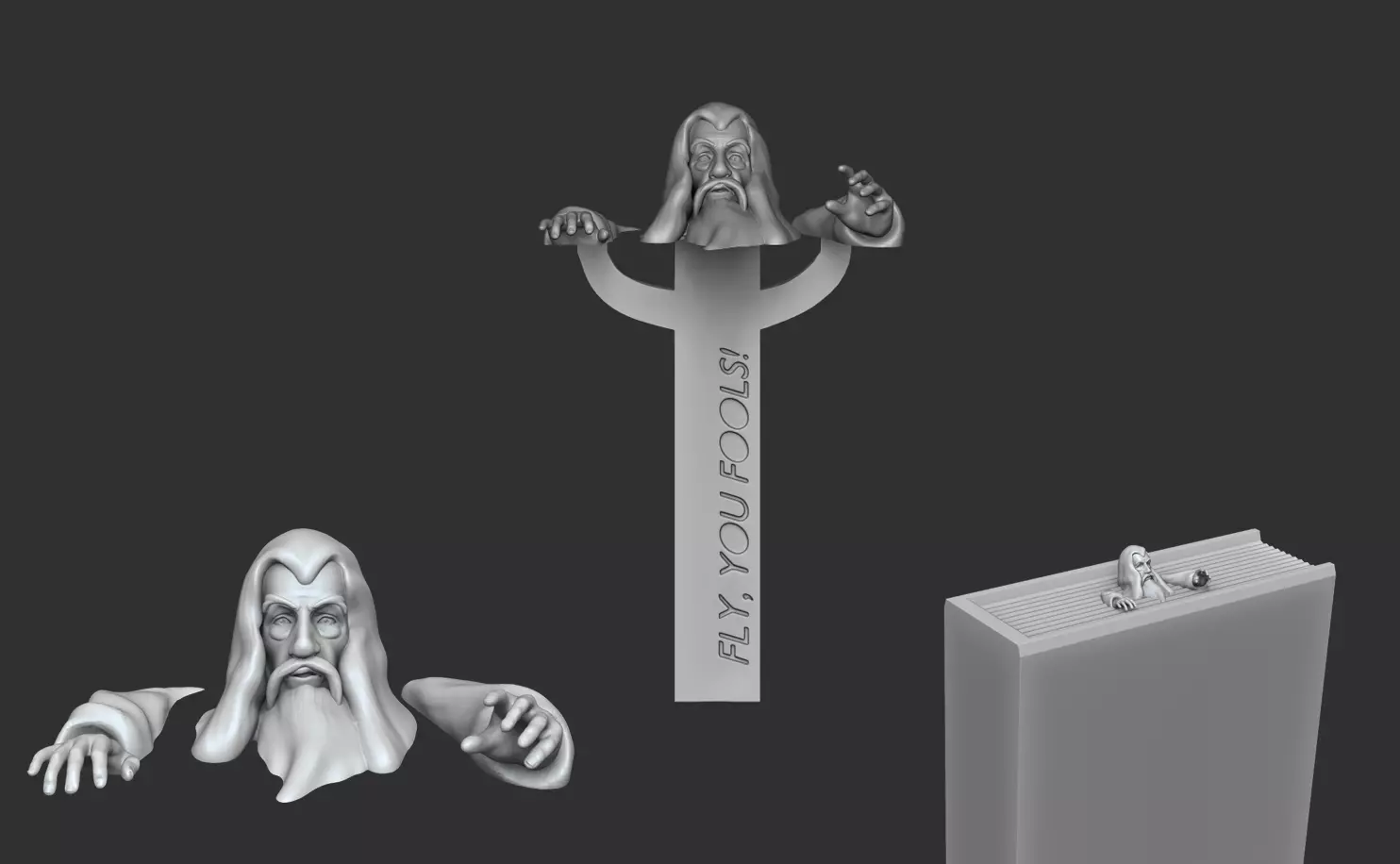 Gandalf Bookmark - Lord of the Rings Creative 3D print model_0