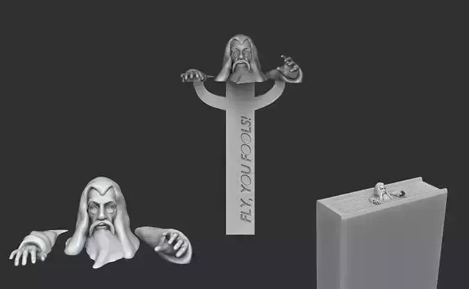 Gandalf Bookmark - Lord of the Rings Creative 3D print model