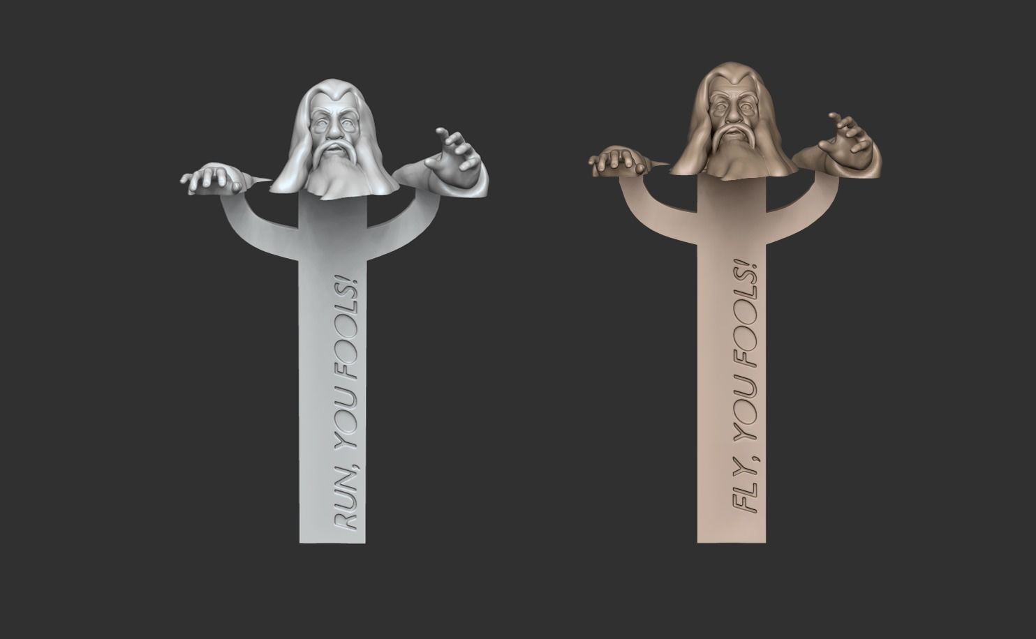Gandalf Bookmark - Lord of the Rings Creative 3D print model_1