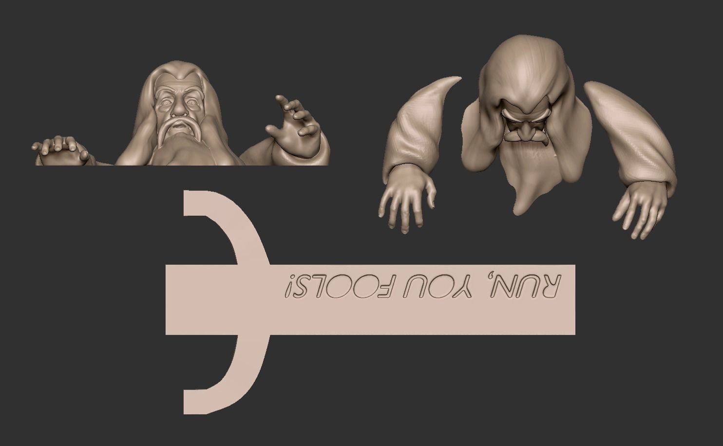 Gandalf Bookmark - Lord of the Rings Creative 3D print model_4