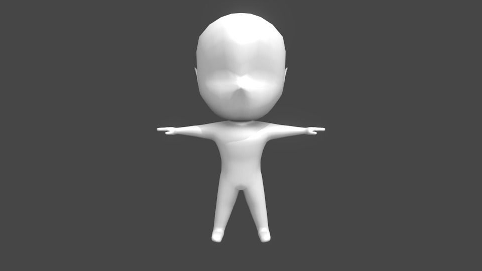 Chibi base character model 3D model_1