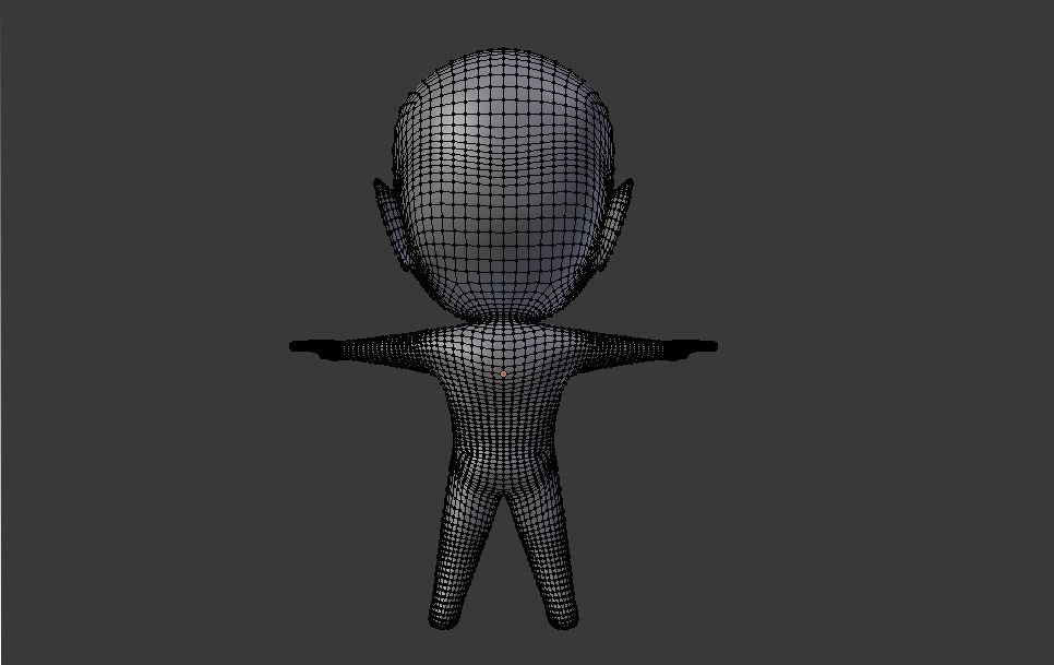 Chibi base character model 3D model_10