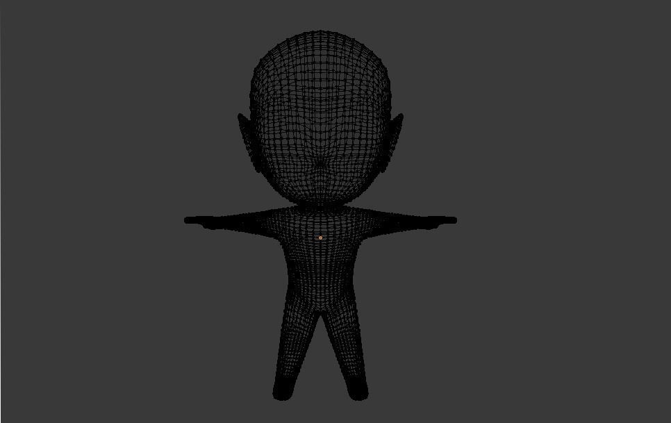 Chibi base character model 3D model_7