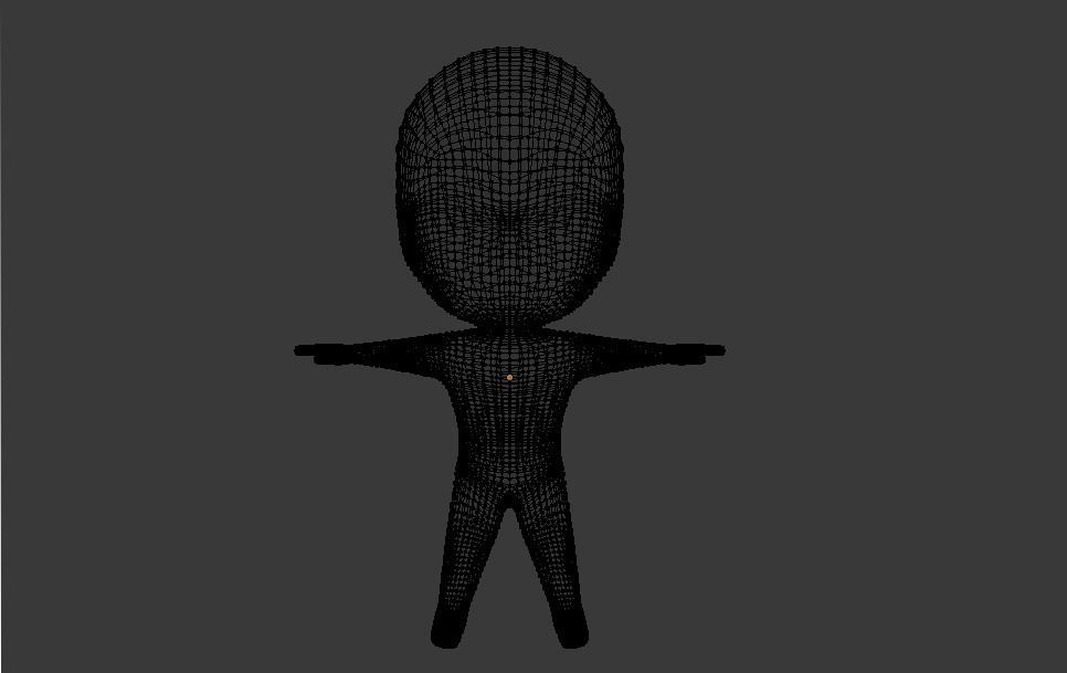 Chibi base character model 3D model_5