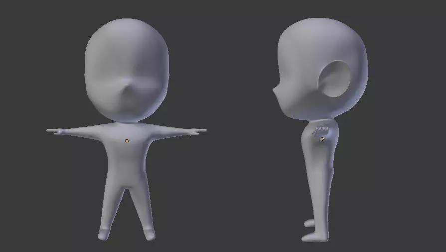 Chibi base character model 3D model_0