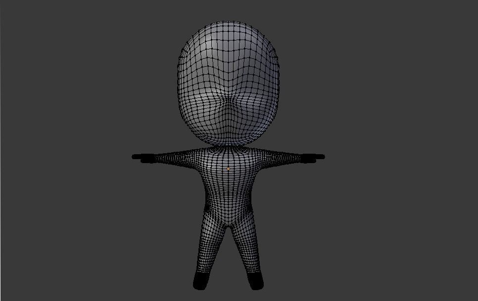 Chibi base character model 3D model_8