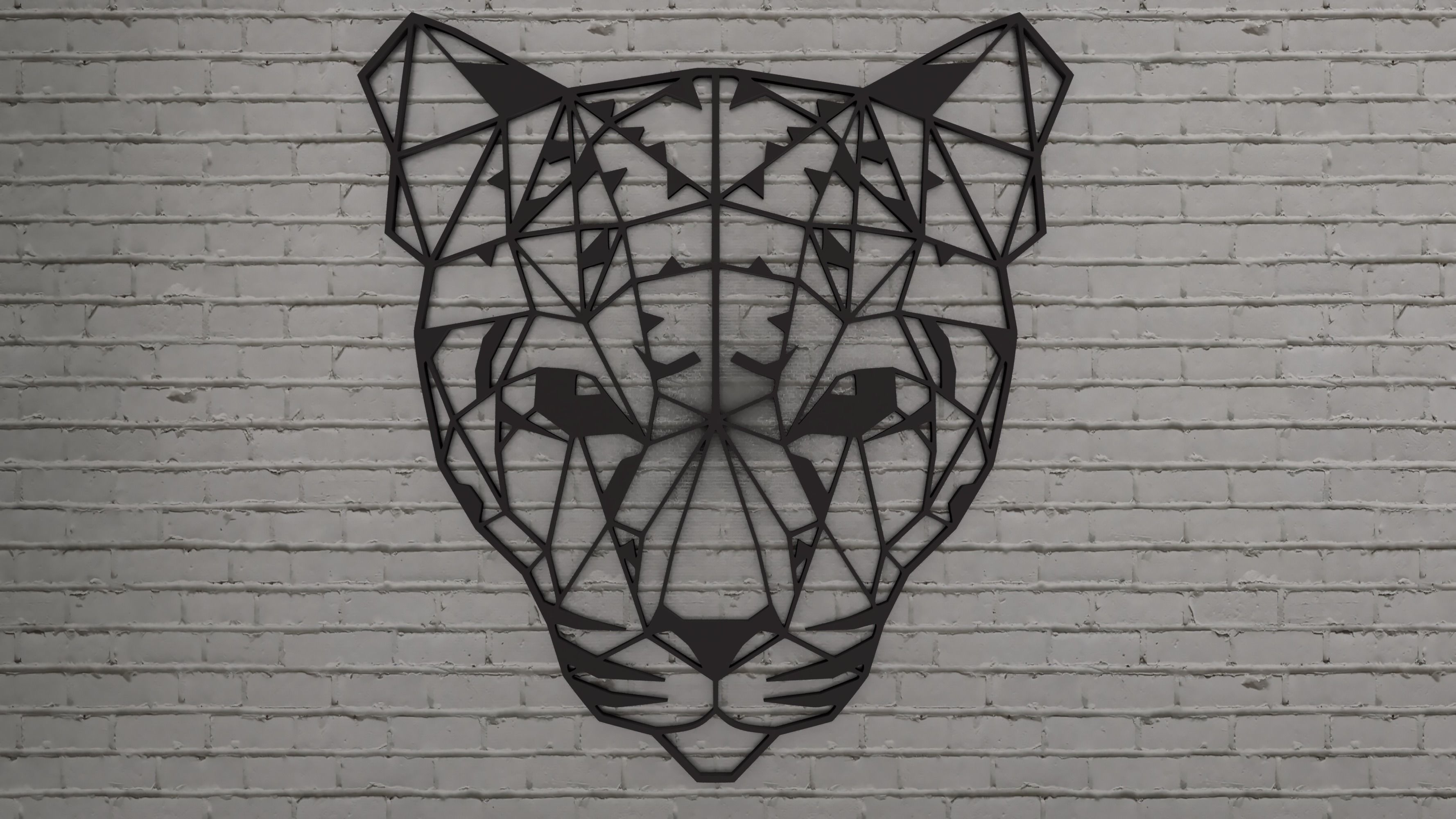 Jeopard head wall decoration 3D print model_1