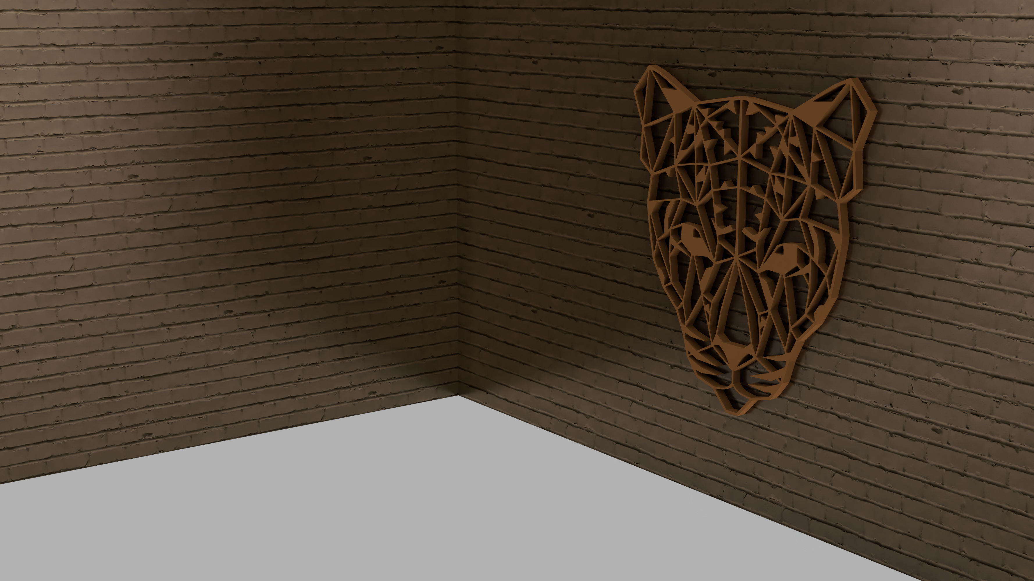 Jeopard head wall decoration 3D print model_2