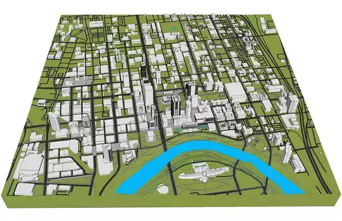 Downtown Columbus Ohio 3D model