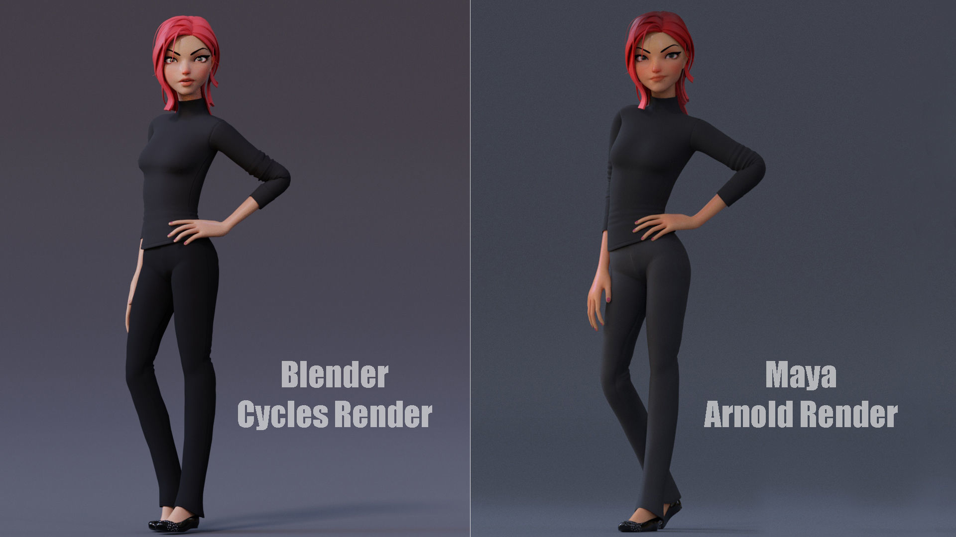 Violet Cartoon character  Low-poly 3D model_14