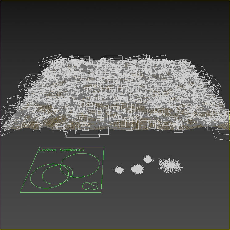 Uncut forest grass collection 01 3D model_1