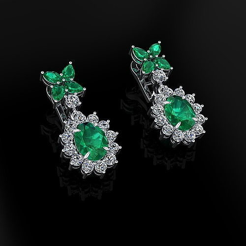 Graff Earrings 03 3D print model