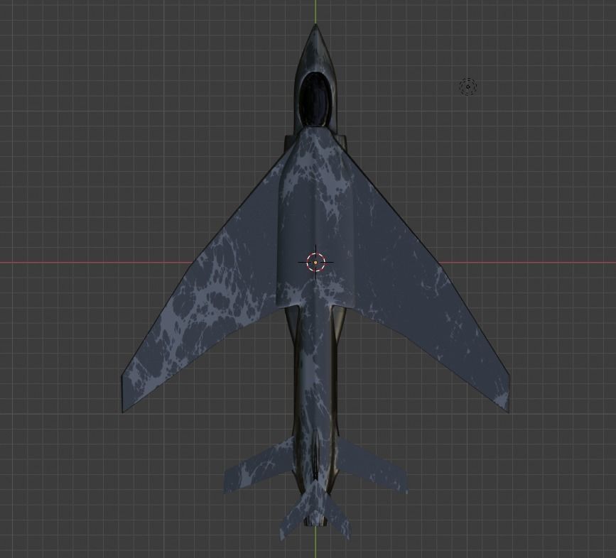 cyan 1 fighter jet 3D print model_2