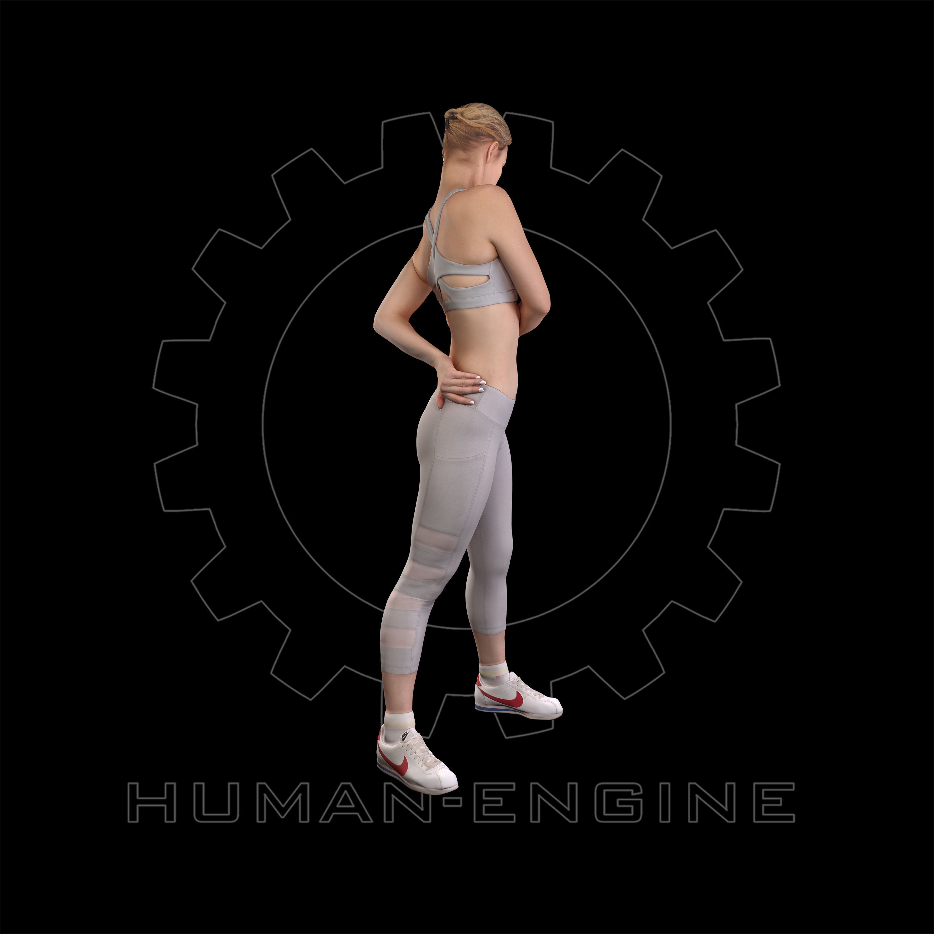 Female Scan - Olga 93 Simple Yoga Pose 3D model_2