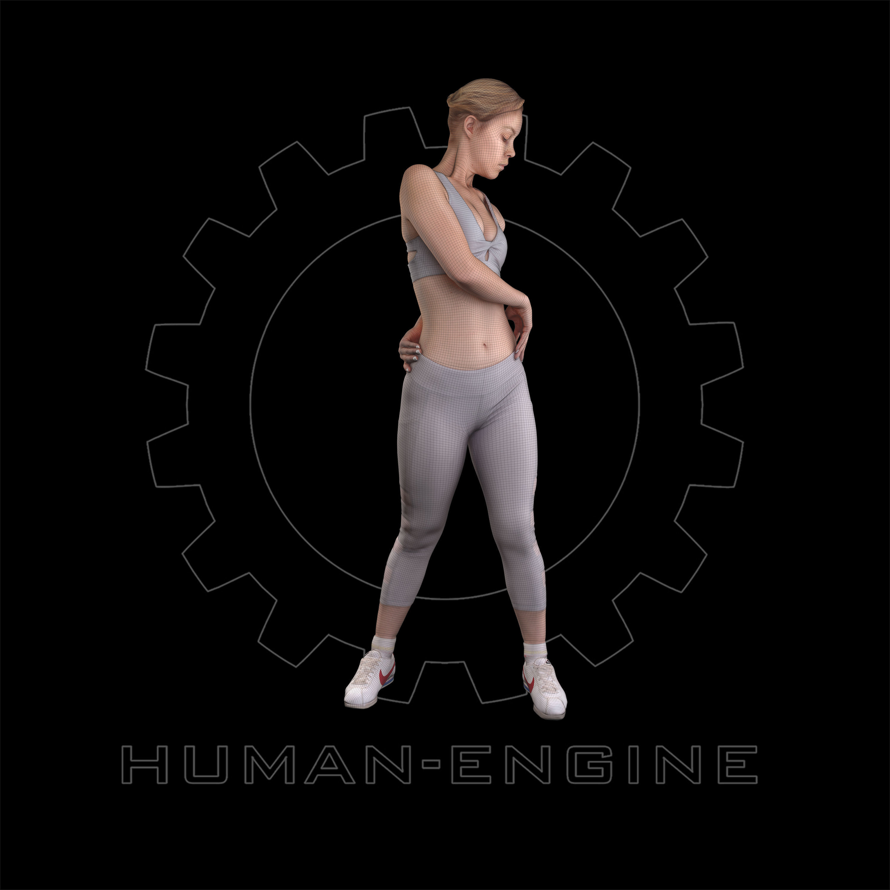 Female Scan - Olga 93 Simple Yoga Pose 3D model_5