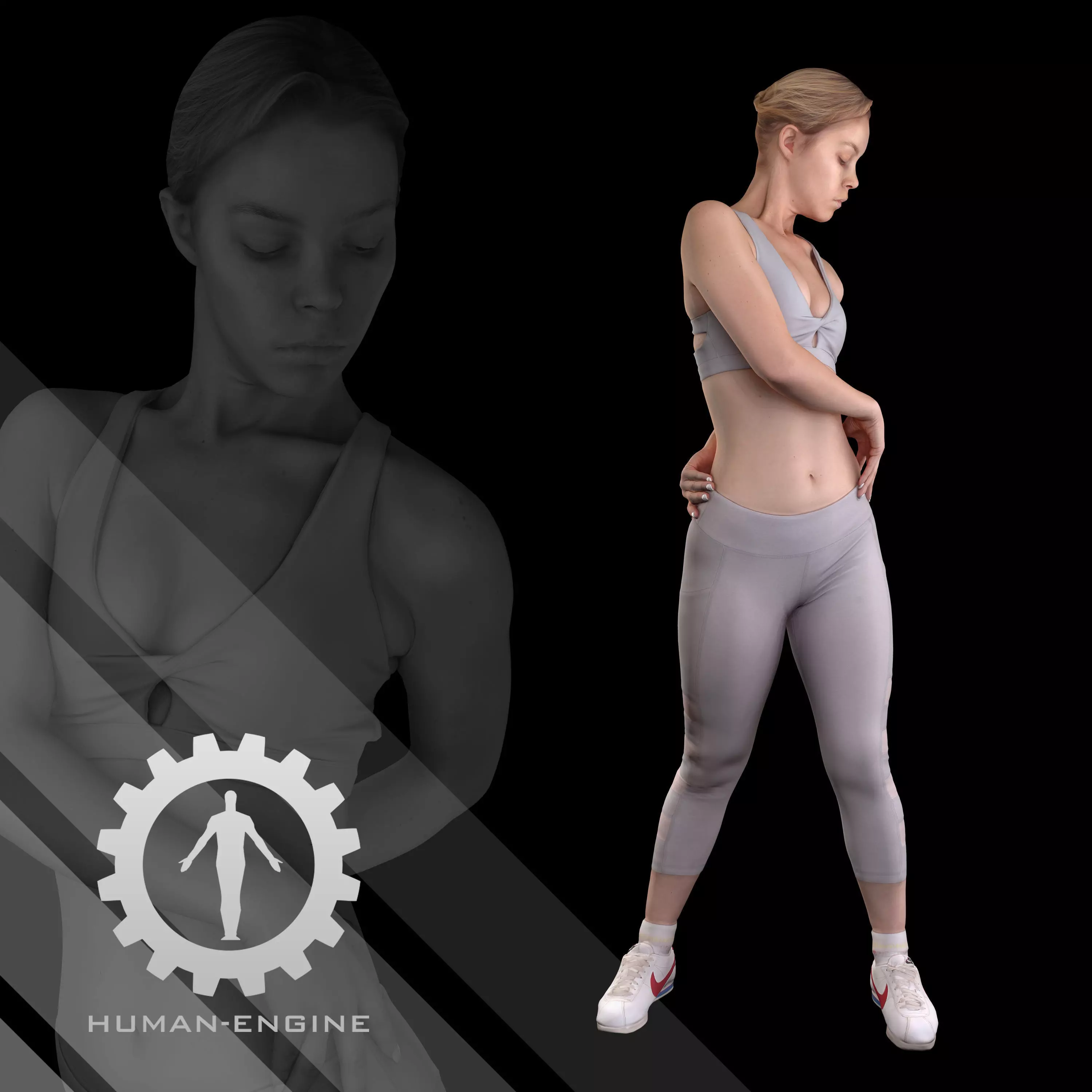 Female Scan - Olga 93 Simple Yoga Pose 3D model_0