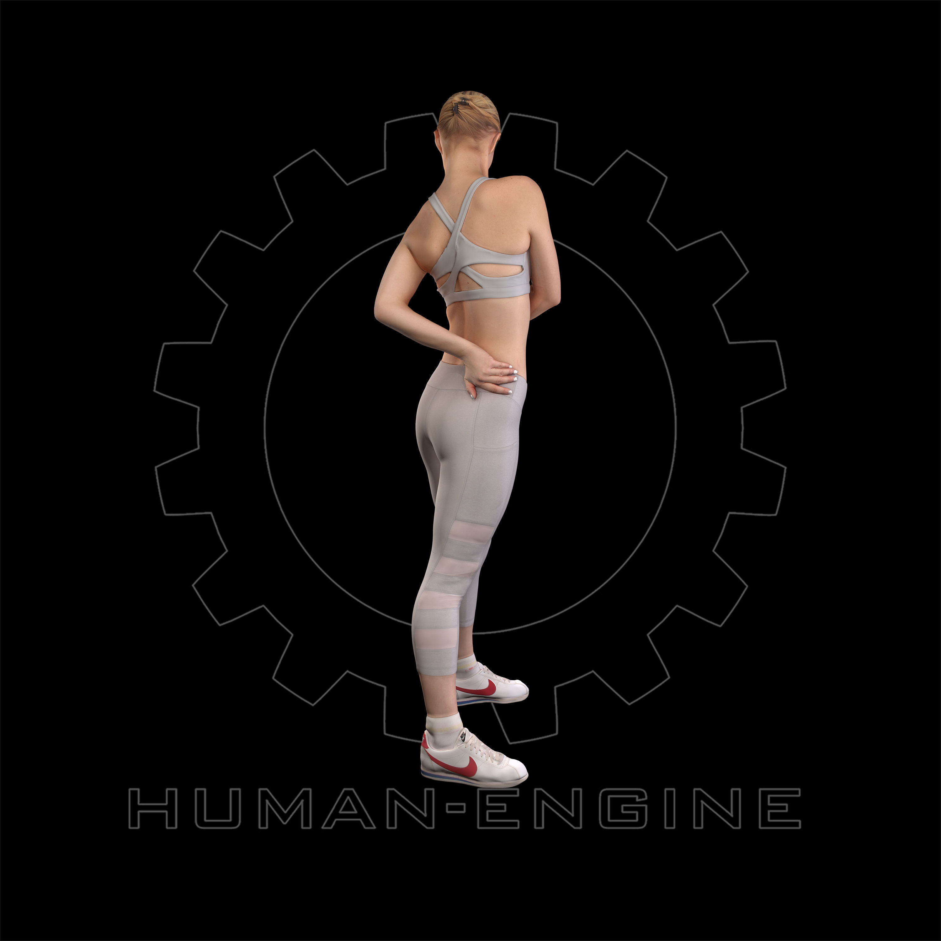 Female Scan - Olga 93 Simple Yoga Pose 3D model_3