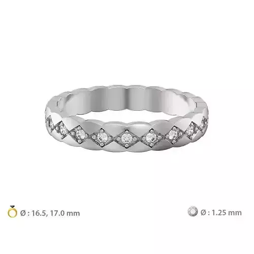 N075 wedding ring mini with gems