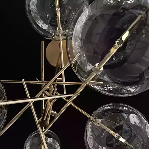 candela brass chandelier with clear glass balls