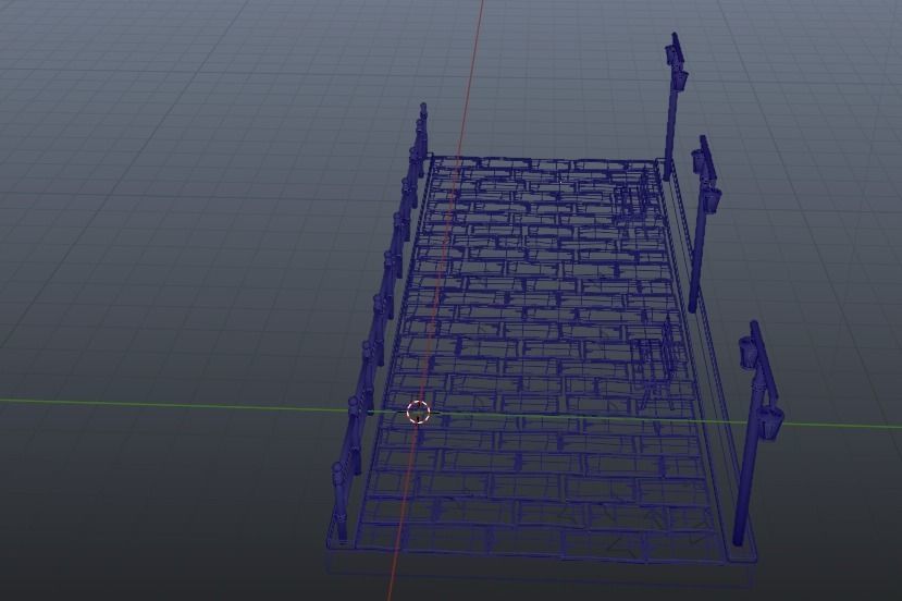 City Street at night 3D model_3