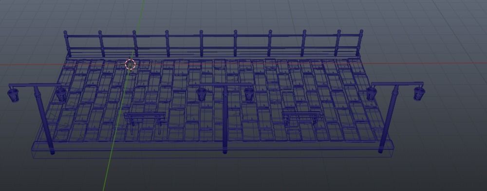 City Street at night 3D model_2
