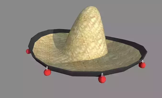 Sombrero 3D model mexican hat