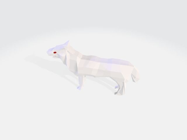  ROBOTIC WOLF Low-poly 3D model_3