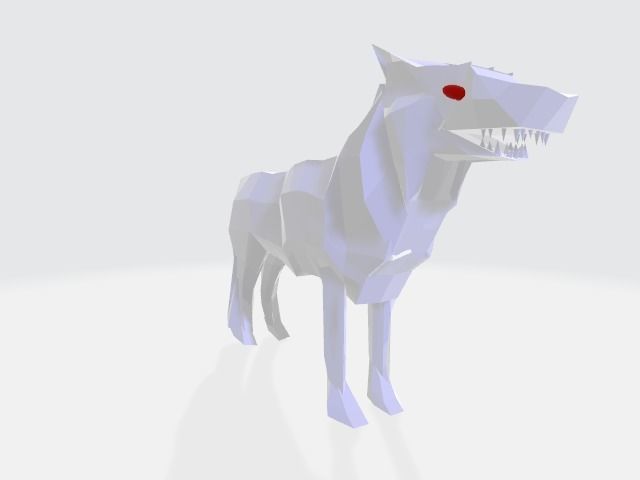  ROBOTIC WOLF Low-poly 3D model_2