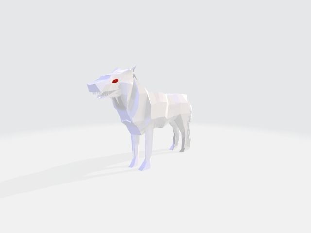  ROBOTIC WOLF Low-poly 3D model_1