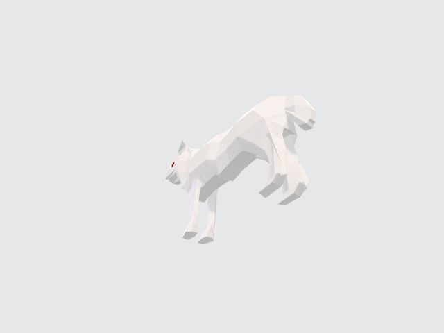  ROBOTIC WOLF Low-poly 3D model_5