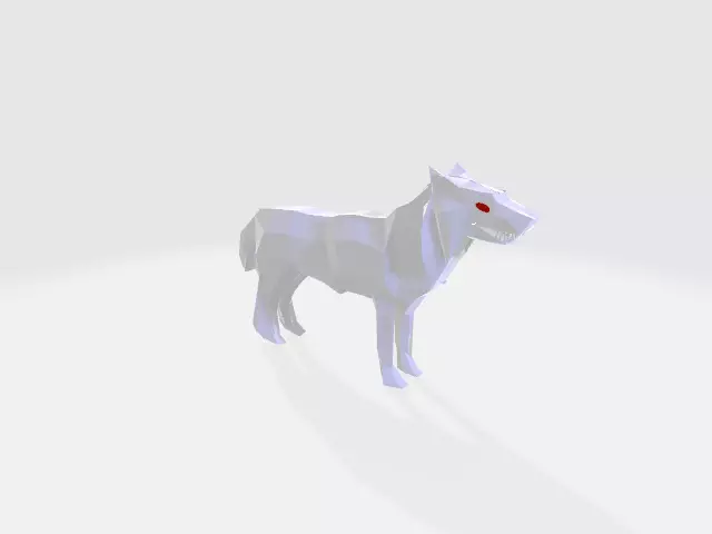  ROBOTIC WOLF Low-poly 3D model_0