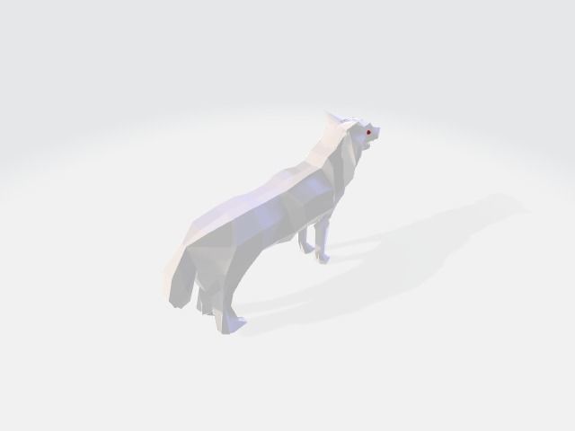  ROBOTIC WOLF Low-poly 3D model_4