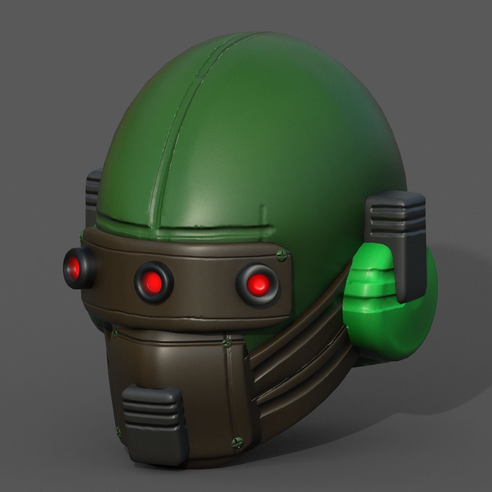 Helmet scifi fantasy futuristic military  Low-poly 3D model_4