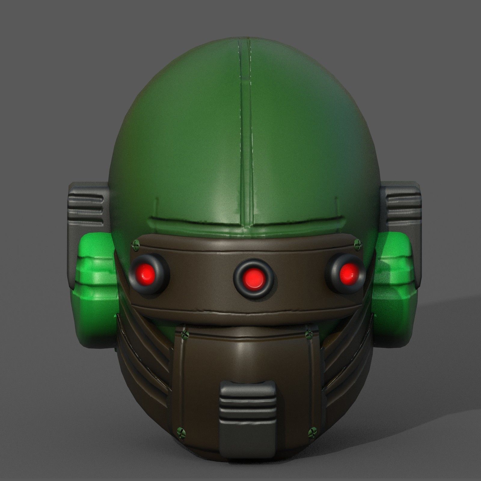 Helmet scifi fantasy futuristic military  Low-poly 3D model_8