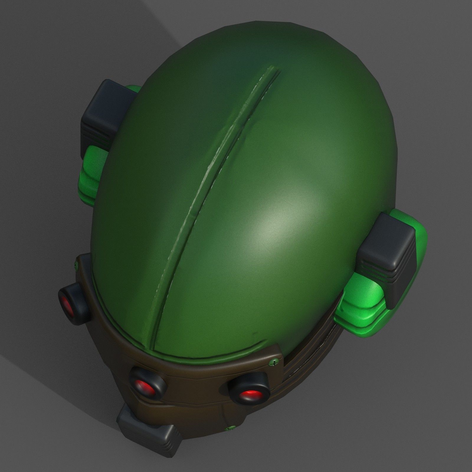 Helmet scifi fantasy futuristic military  Low-poly 3D model_7