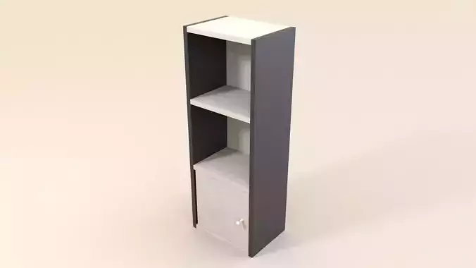 Shelves 3D Model tall bookcase with