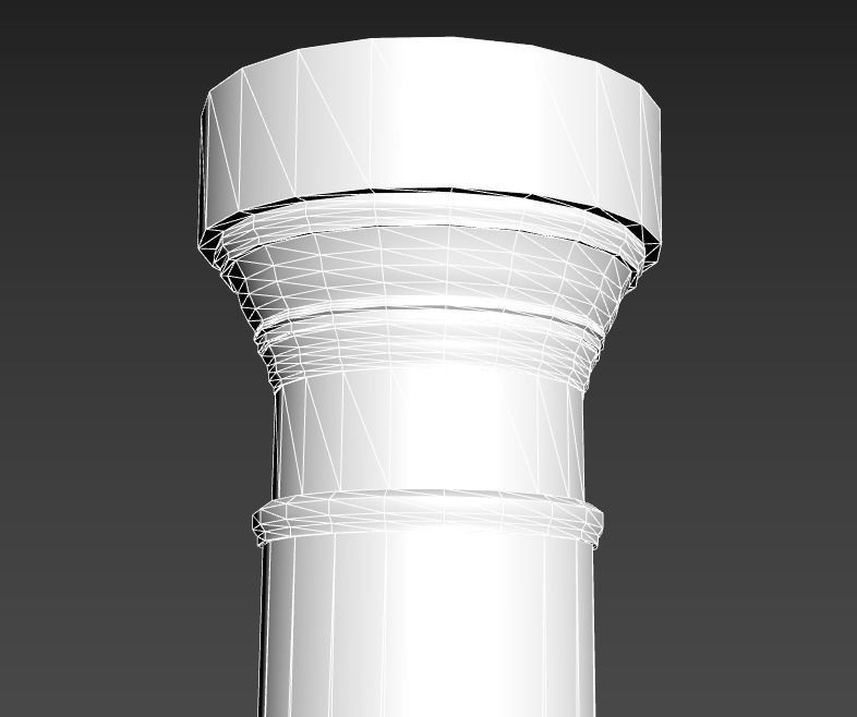 Roman Villa Columns - 4 Variations Low-poly 3D model_5