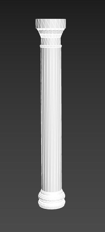 Roman Villa Columns - 4 Variations Low-poly 3D model_3