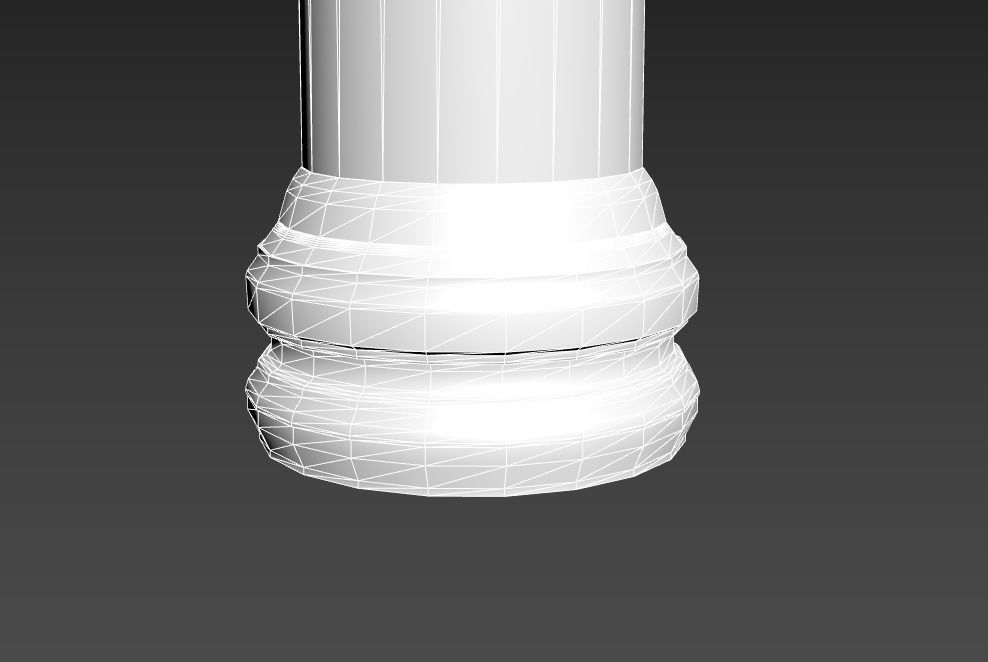 Roman Villa Columns - 4 Variations Low-poly 3D model_4