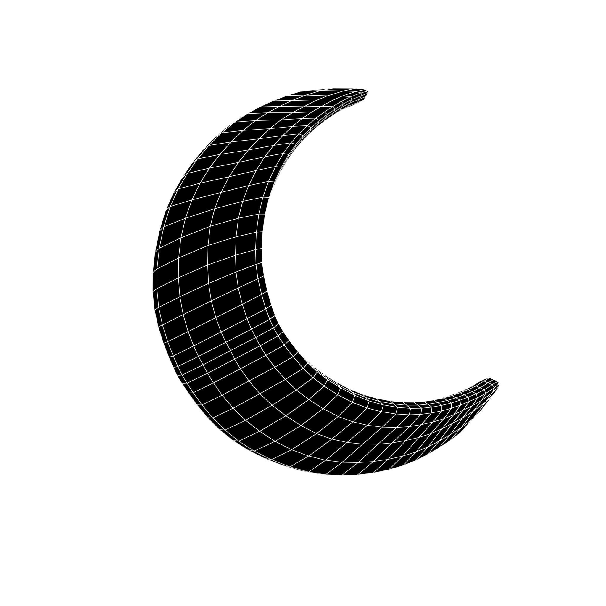 Cartoon Moon v1 007 Low-poly 3D model_4