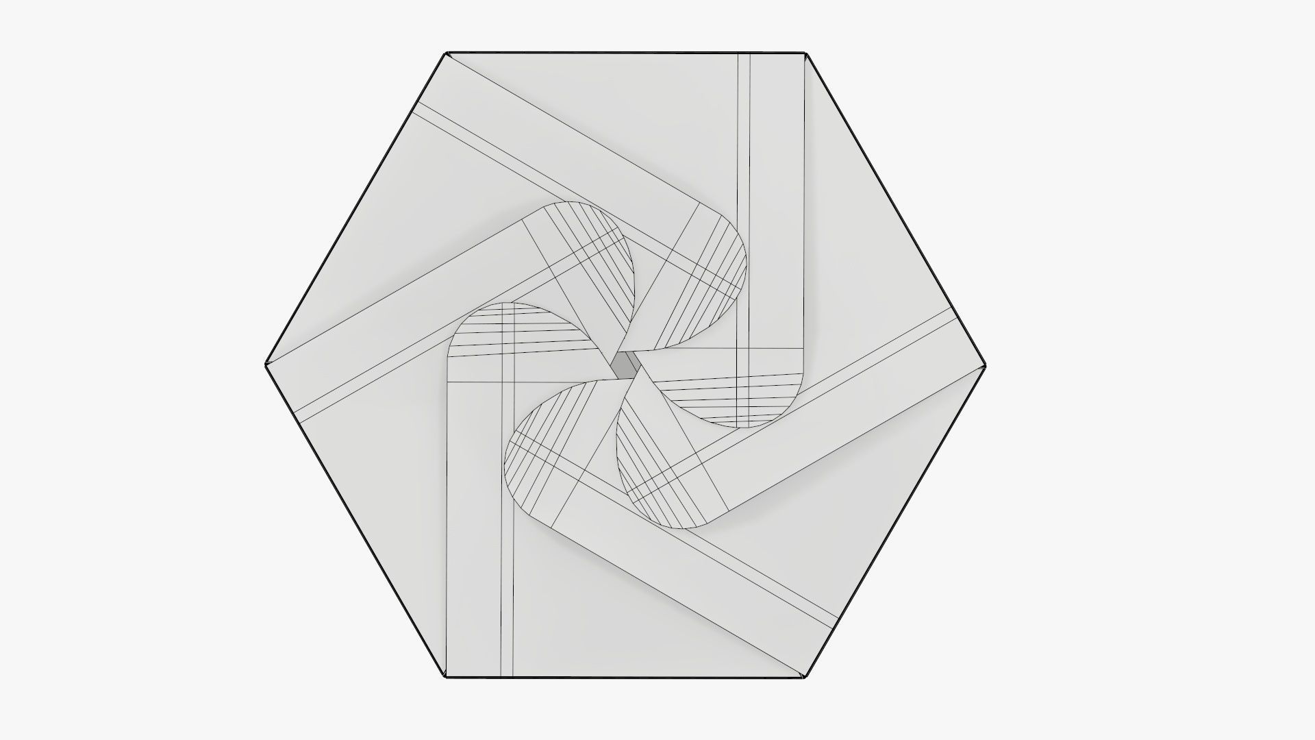 Hexagonal tube cardboard box retail 01 3D model_7