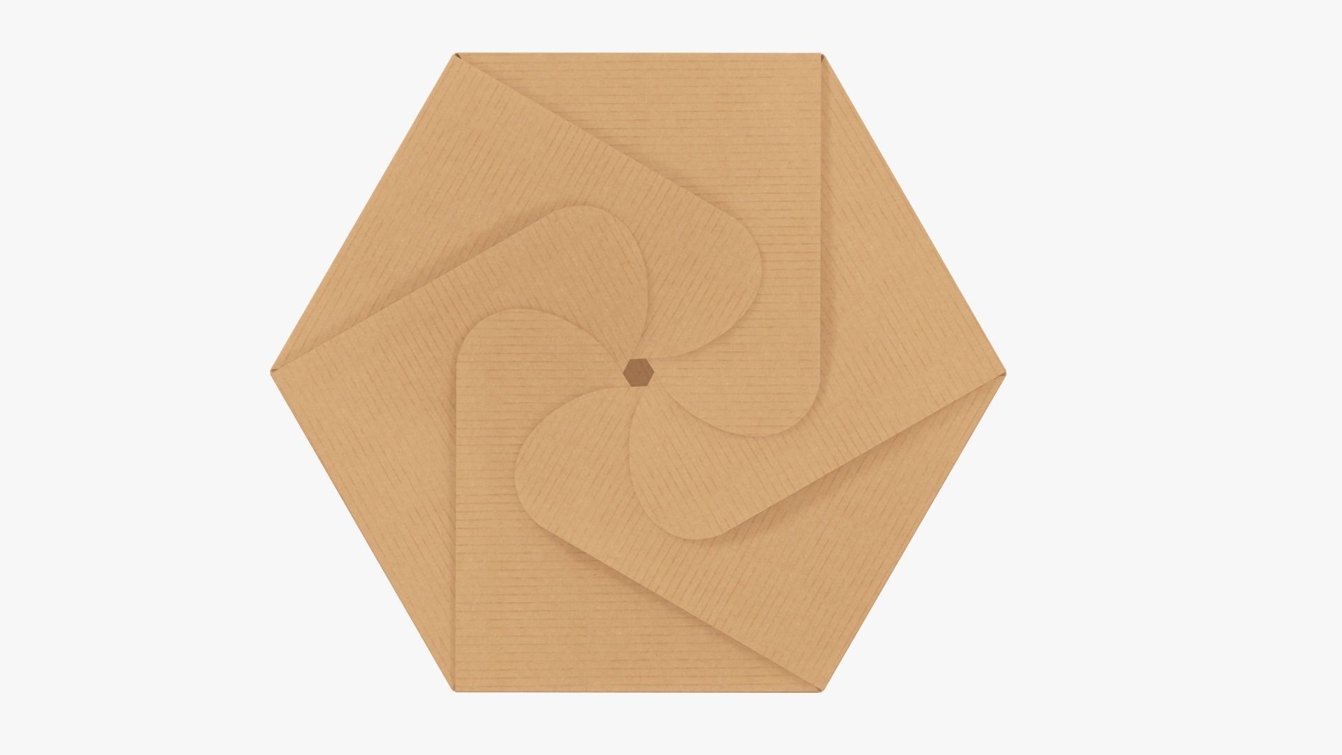 Hexagonal tube cardboard box retail 01 3D model_2