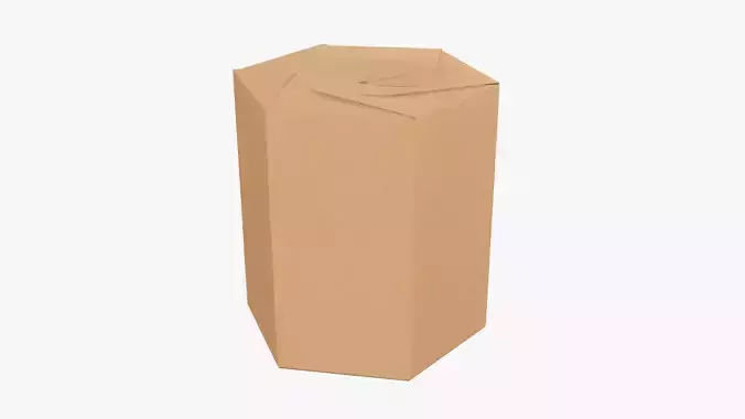 Hexagonal tube cardboard box retail 01