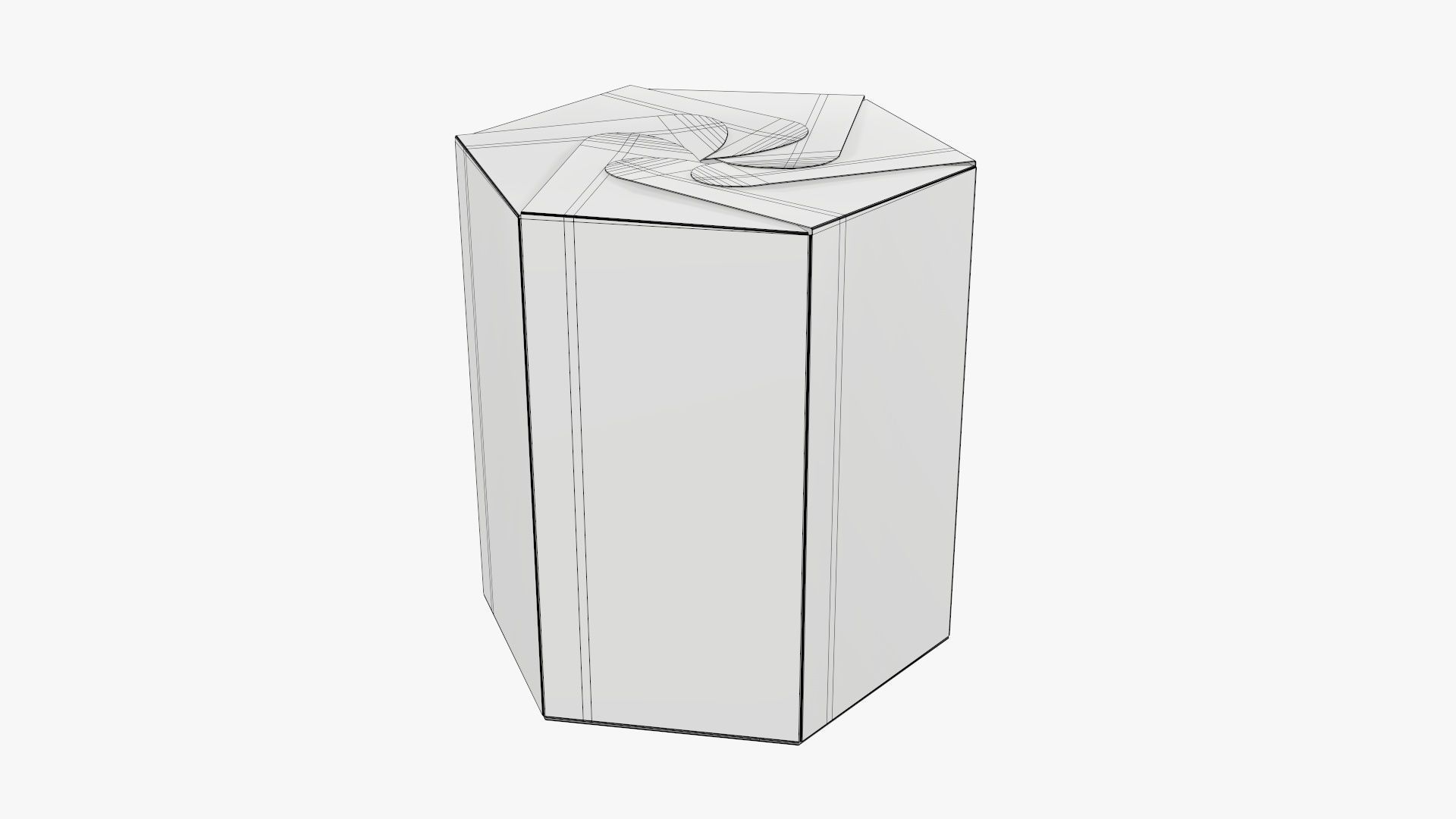 Hexagonal tube cardboard box retail 01 3D model_5