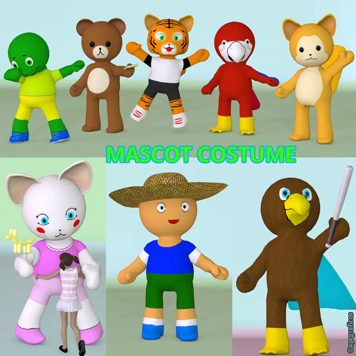 Mascot Costume 3D model